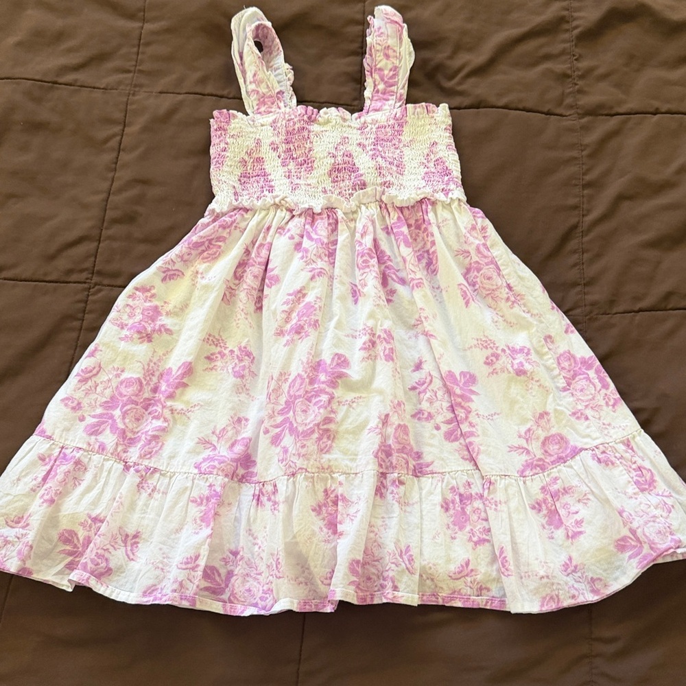 Janie and jack The Emily Floral Smocked purple floral 7 Sundress - Picture 6 of 6